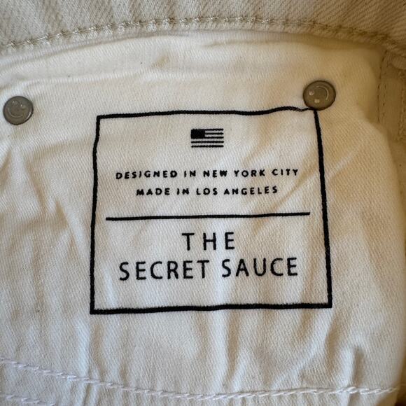 AYR‎ The Secret Sauce Straight Leg Pants Size 30 Cream Jeans Off White Denim EUC - Picture 8 of 16